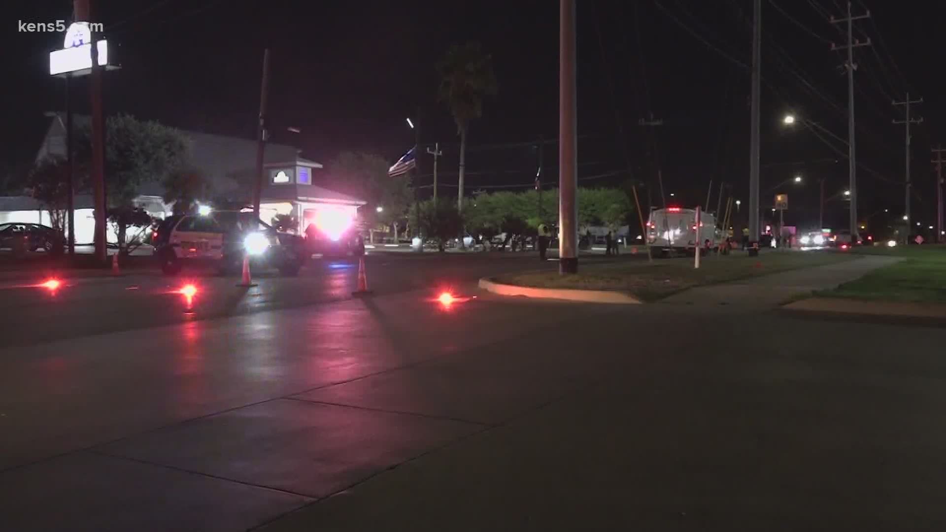 A man is in critical condition after he was hit by a car while walking across an east-side street, San Antonio police said.