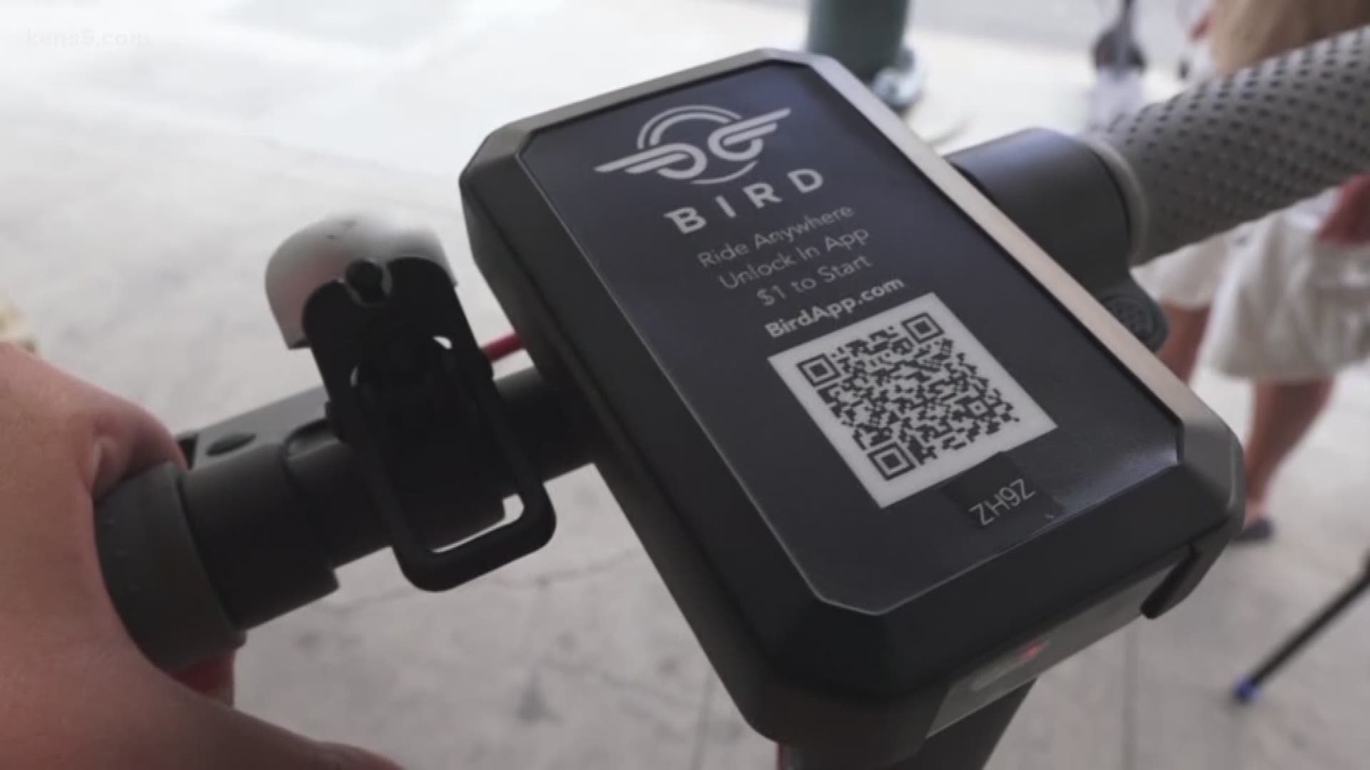 On Friday, Bird lauched its dockless, electric scooters in San Antonio. The scooters can be found across town and can only be unlocked through the app.