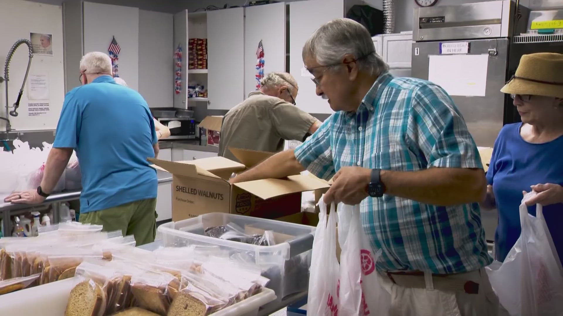 Volunteers at St. Francis of Assisi Mobile Loaves and Fishes prepare meals and give back to our local community.