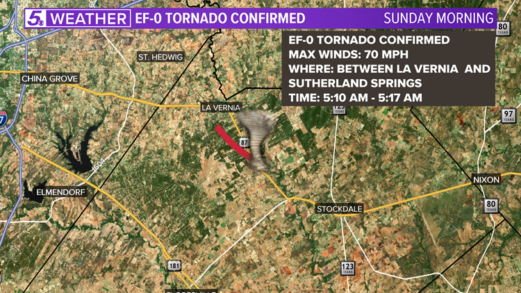 Small tornado damaged trees, power lines east of San Antonio this ...