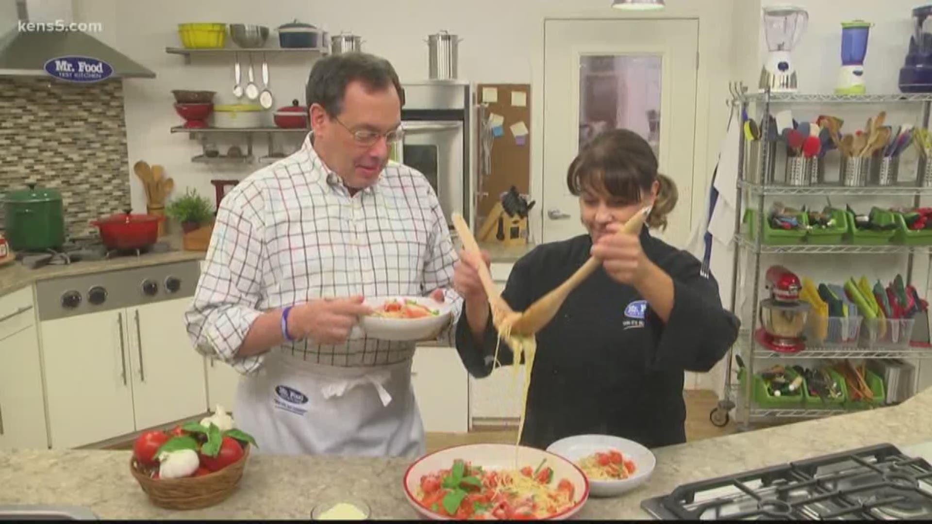 Mr. Food cooks up a delicious Italian favorite, Angel Hair pasta.