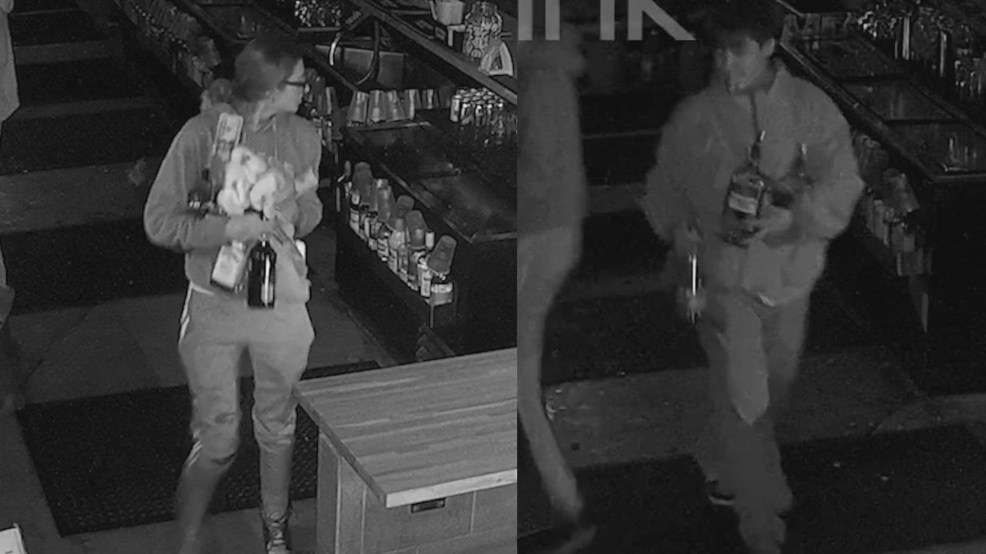 Security footage shows two women stealing from the Ringer Pub. The owner is glad they went for the cheap stuff, but says stealing from the staff was a Grinch move.