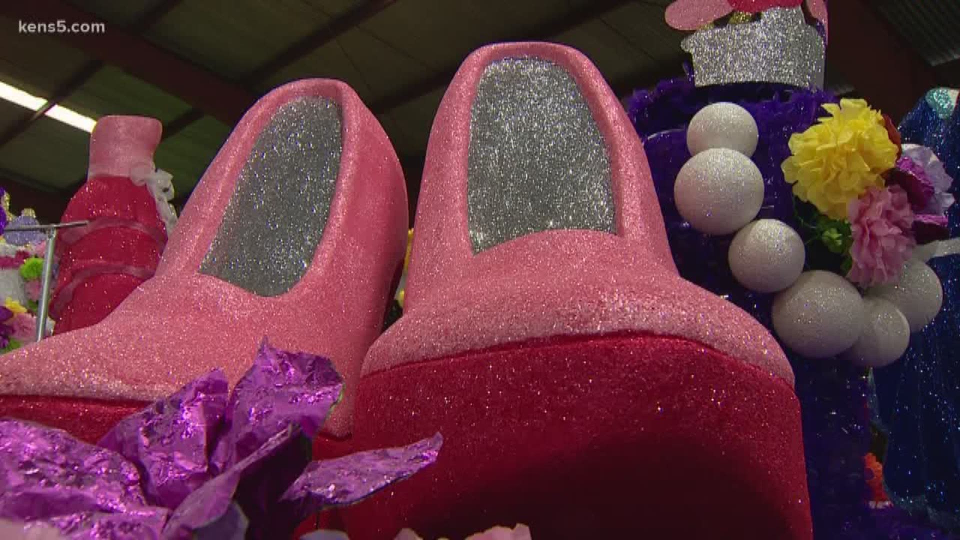 The Battle of Flowers Parade isn't until next Friday, April 27, but KENS 5 got a sneak peek at some of the floats.