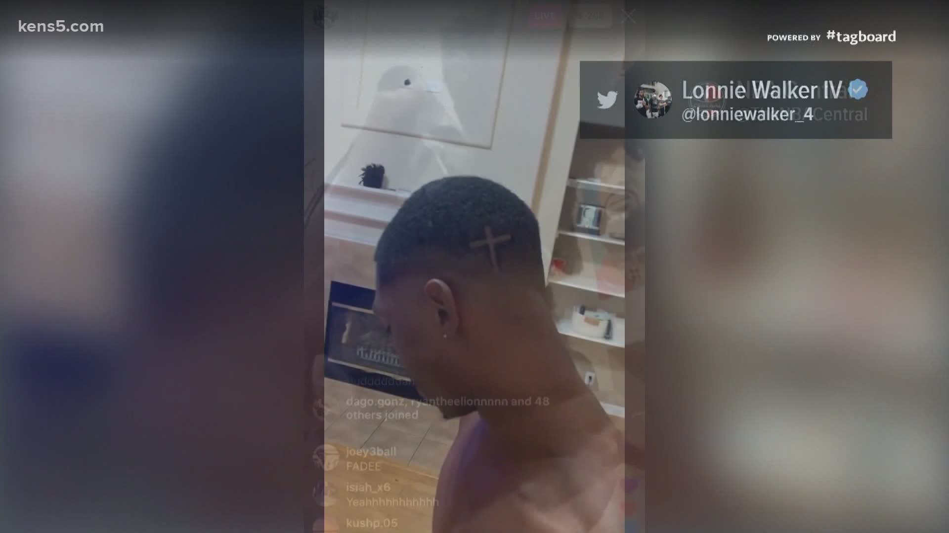 Spurs player Lonnie Walker IV cuts off signature "pineapple" hair.