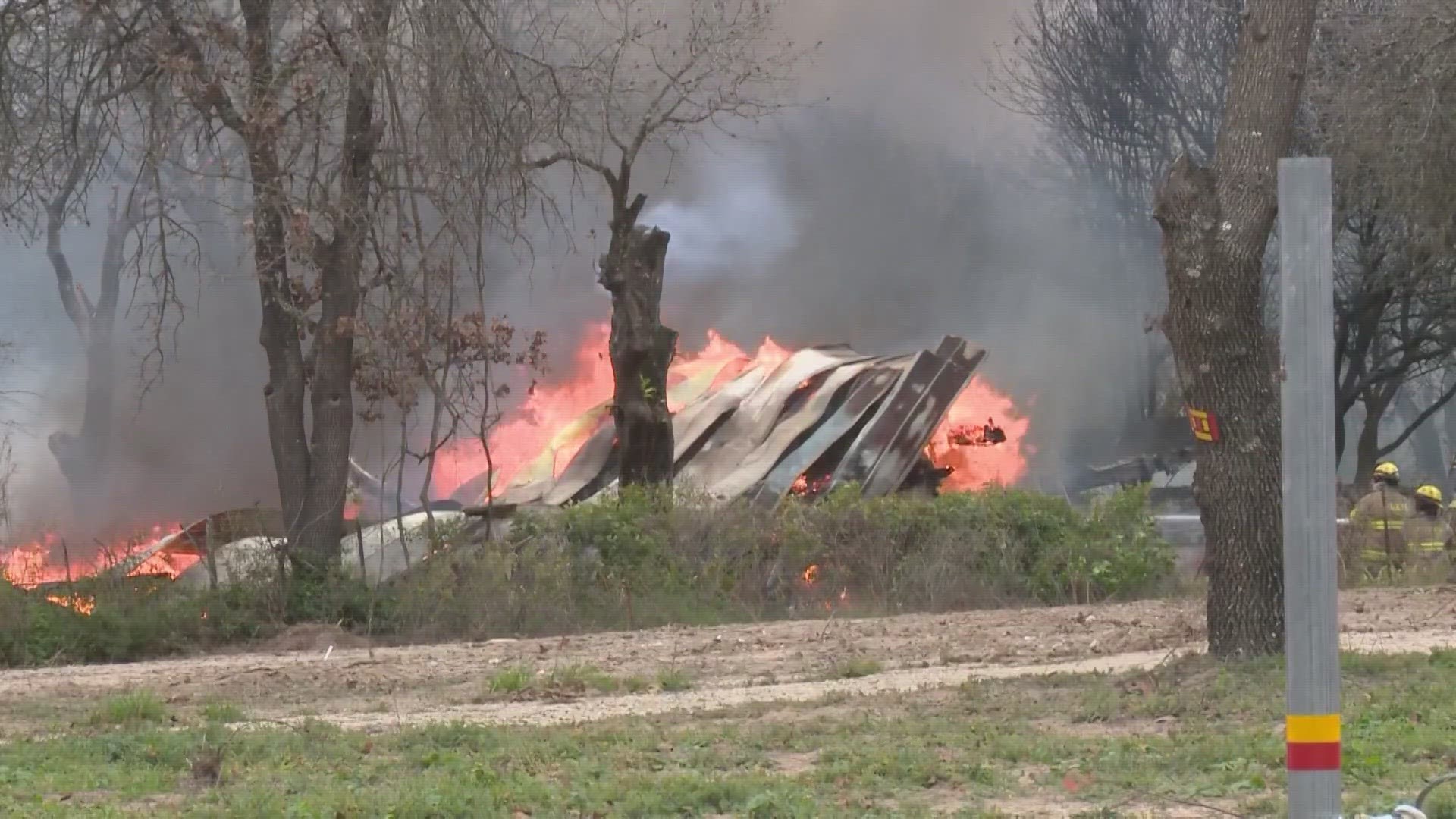 Video from the scene showed the home completely engulfed in flames.