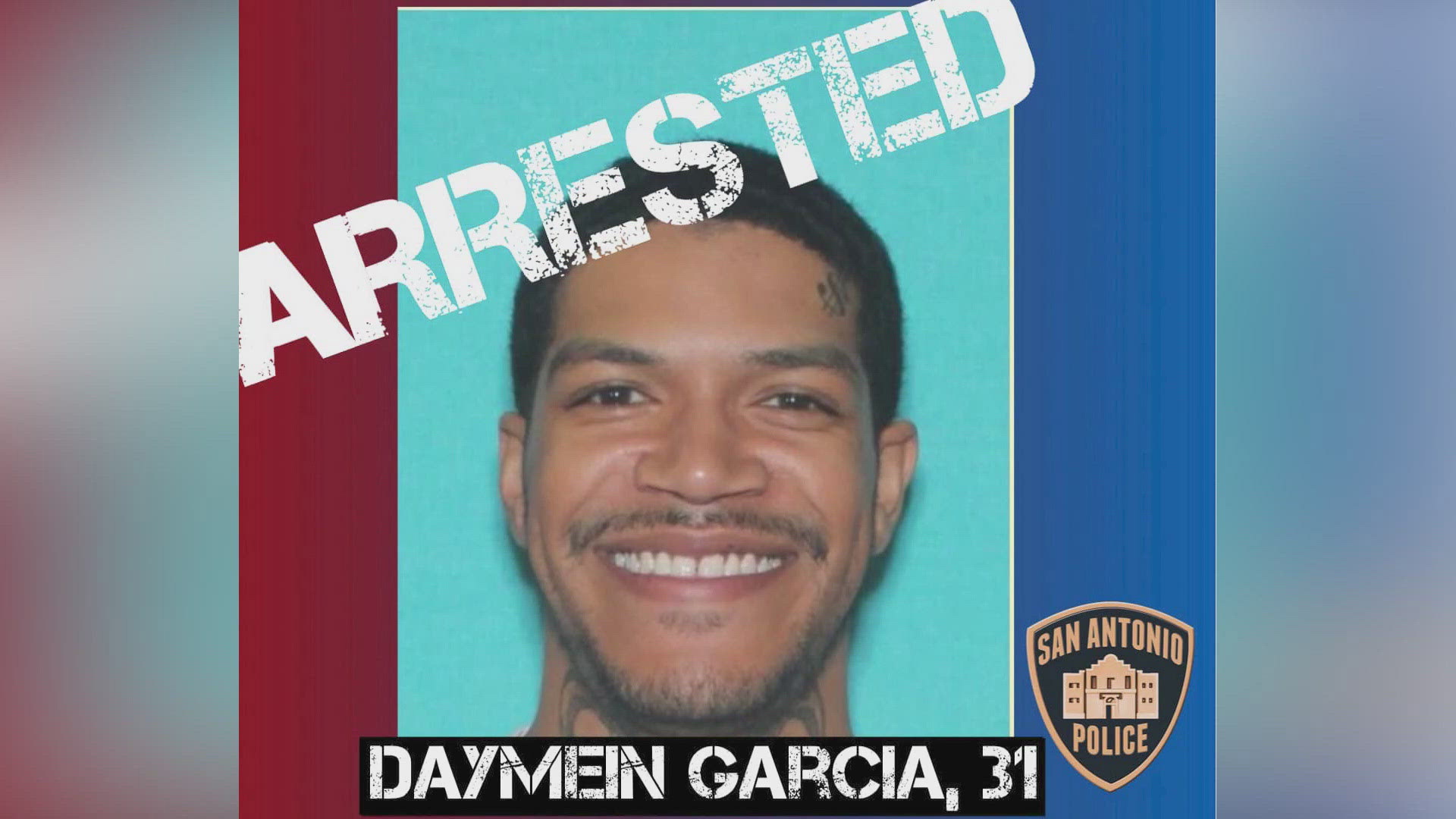 Garcia was wanted by police after he was caught on camera throwing the 81-year-old down an escalator back in January.