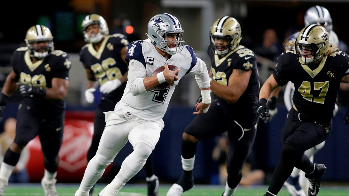 Cowboys stifle Brees, end Saints' 10-game win streak, 13-10