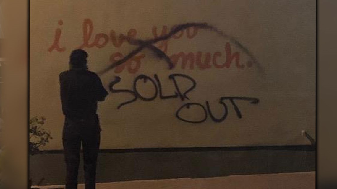 I Love You So Much Wall Vandalized Again In Austin Kens5 Com