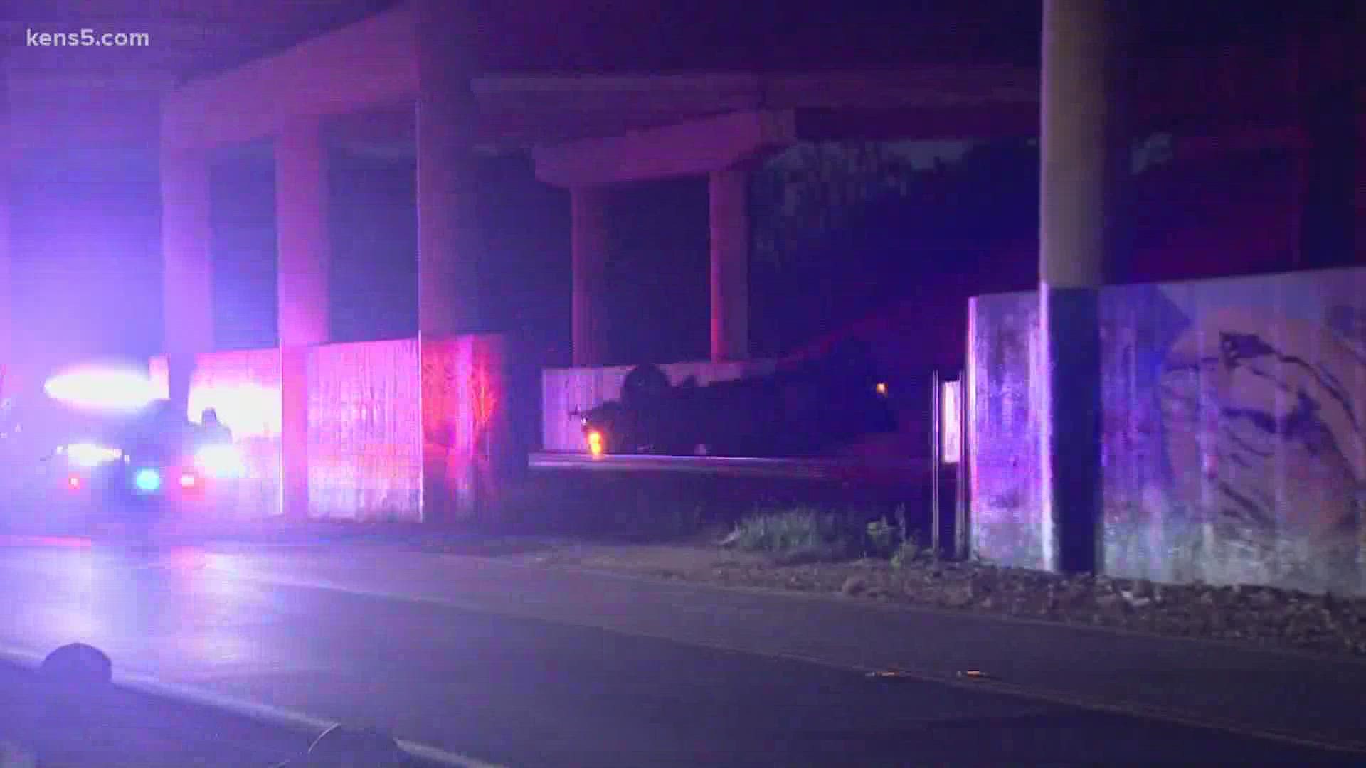 Our KENS 5 crew was on the scene and witnessed the vehicle overturned.