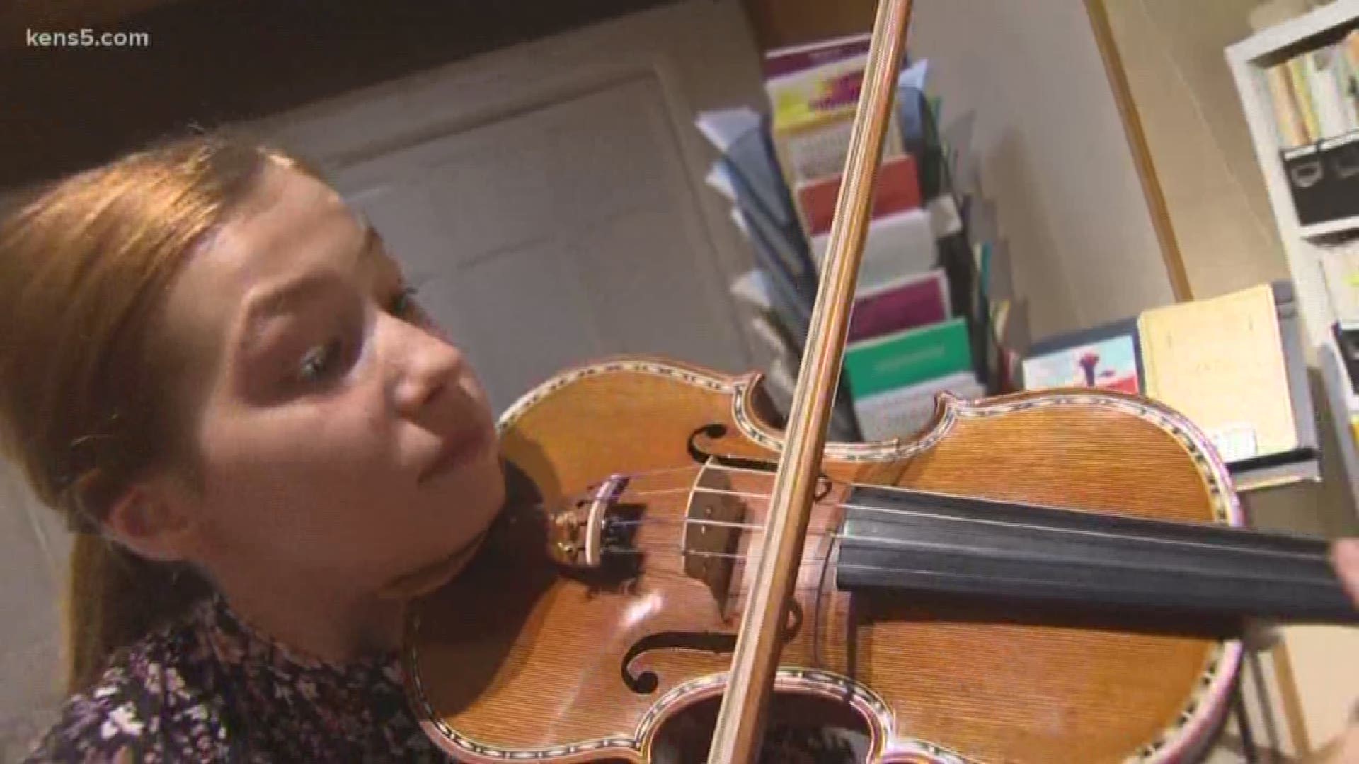 A 13-year-old violinist from the San Antonio area was chosen for a prestigious performance in Los Angeles playing with violinists from the around the world.