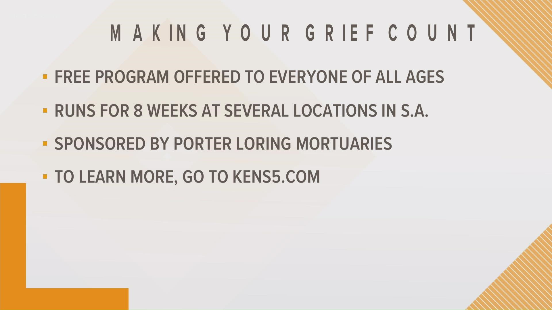 It's estimated that over 3,600 Bexar County residents have died from COVID-19. Beginning August 2, Porter Loring is offering grief support to those struggling.