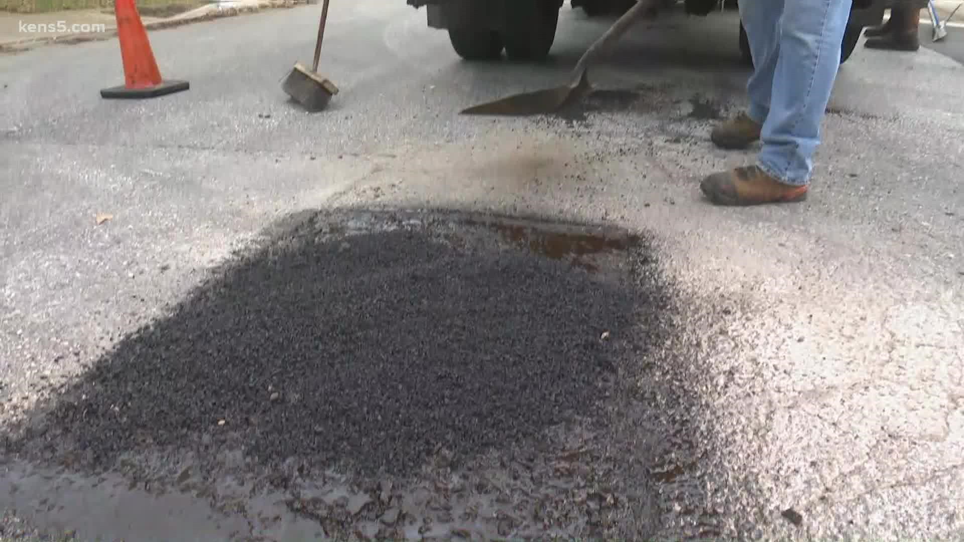 On Tuesday, KENS 5 is helping the city's Pothole Patrol to fill potholes all over town. You can report the ones near you by calling 311.