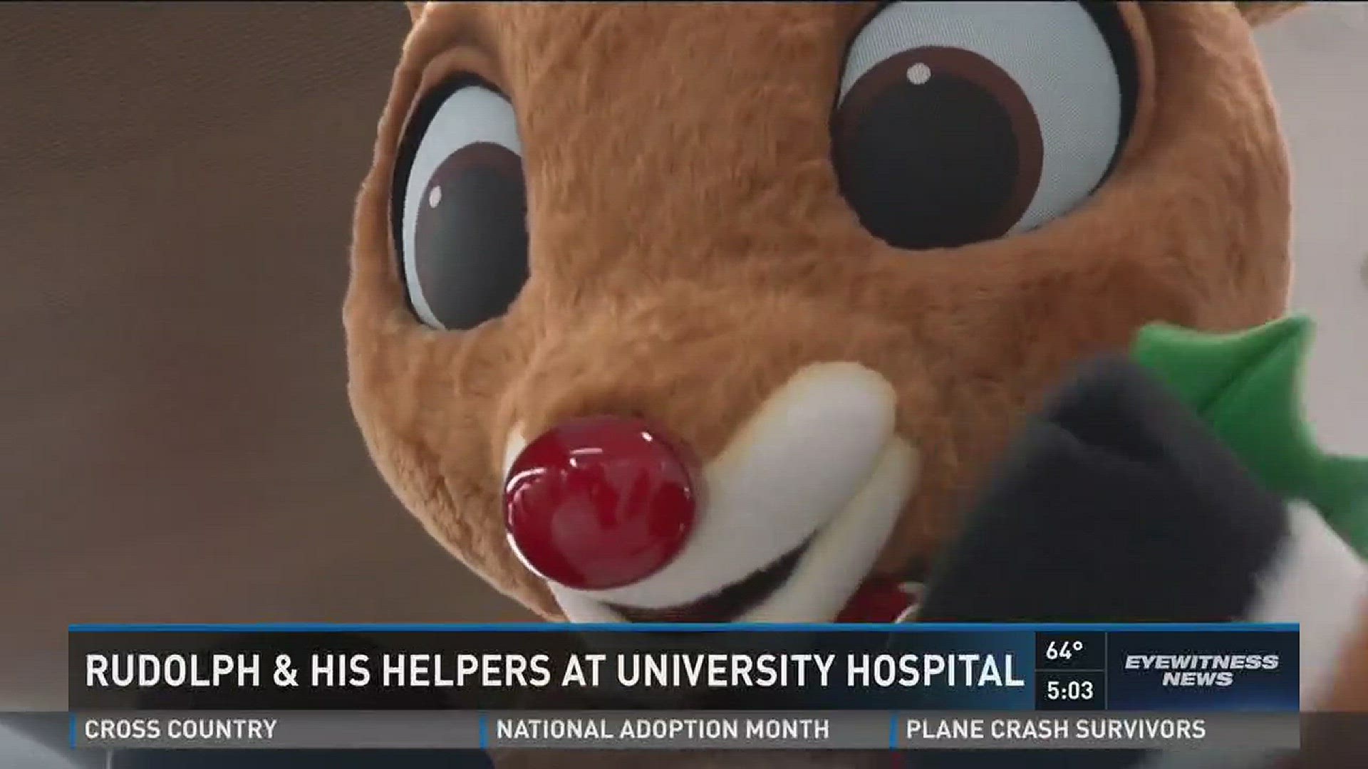 Santa and his helpers at University Hospital