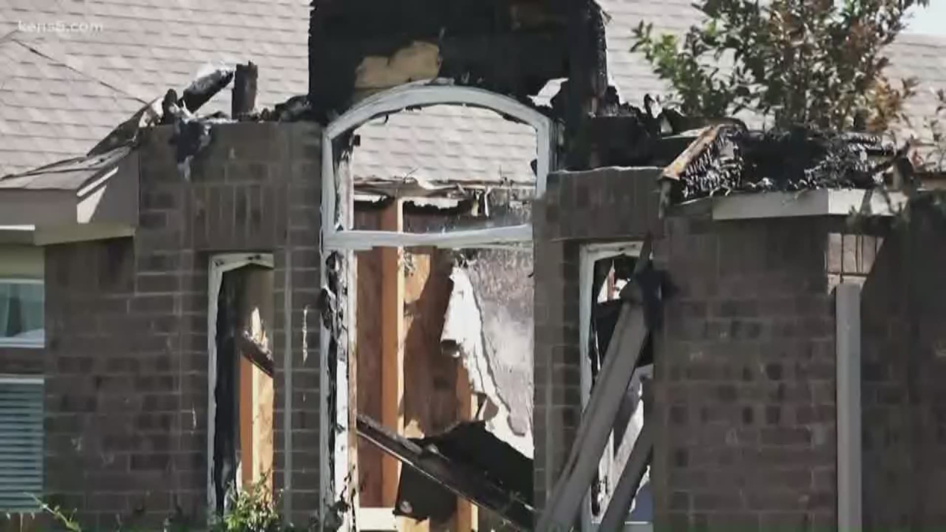 When storms came through South Texas on Monday, a bolt of lightning burned this family's home to ashes. The family lost almost everything, save for a few heirlooms and the family Bible.