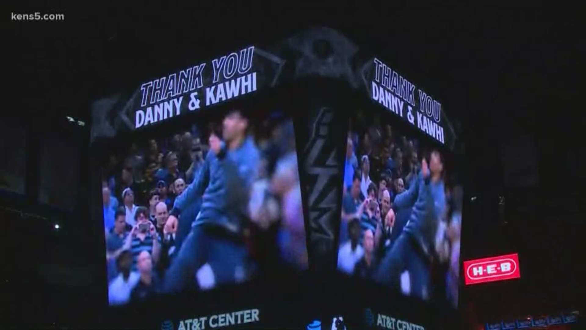 Despite a tribute video for Danny Green and Kawhi Leonard, the fans wouldn't let Kawhi off the hook, booing him every time he touched the ball.