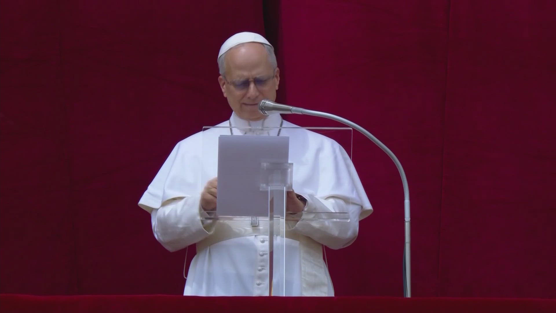 In his first Vatican address since his election, Pope Leo issued a call for peace.