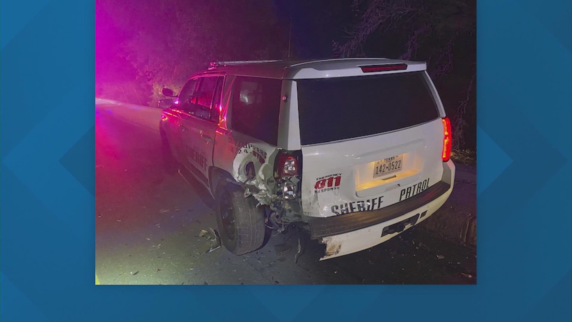 BCSO said that the suspects' vehicle fled from deputies and eventually lost control, crashing into the truck of a deputy conducting an unrelated traffic stop.