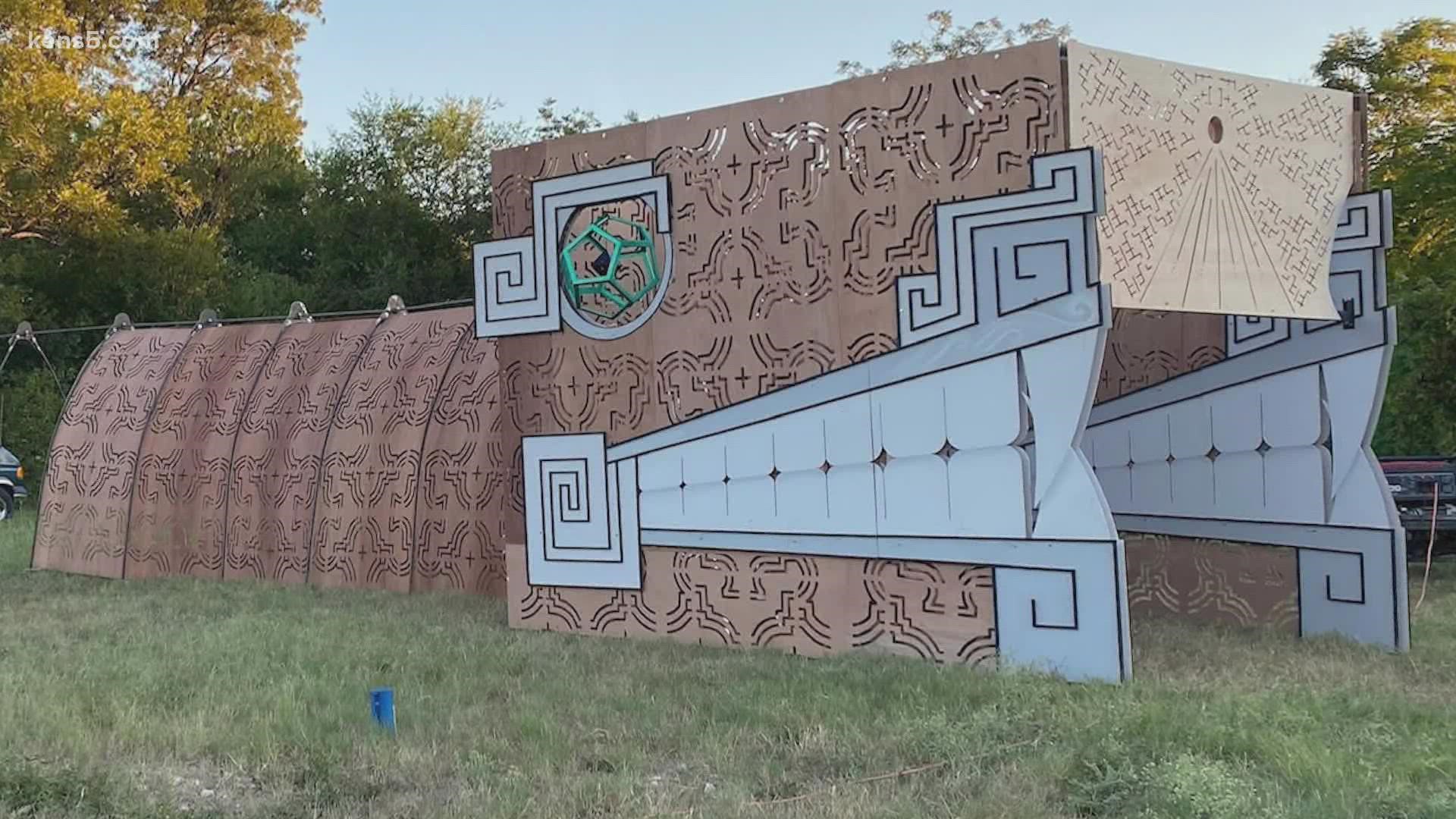 An art installation that was meant for Luminaria was stolen over the weekend along with a truck and trailer. Monday, the artwork was recovered but not the truck.