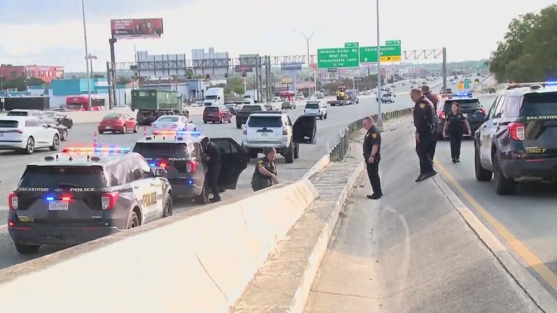 The incident occurred near Loop 410 on the 500 block of Cherry Ridge around 8 a.m. Friday.