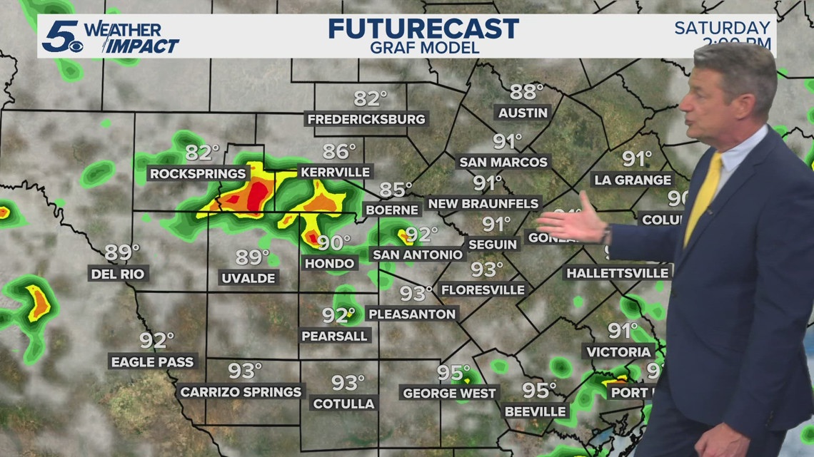 Cold front brings increased rain chances this weekend | KENS 5 Weather ...