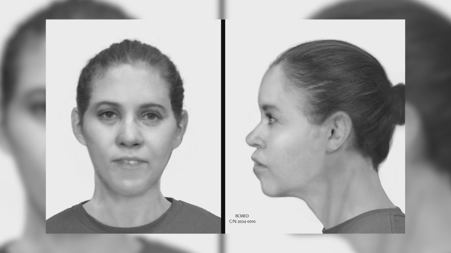 The office released a rendering of a woman found deceased in January at a home southeast of downtown.