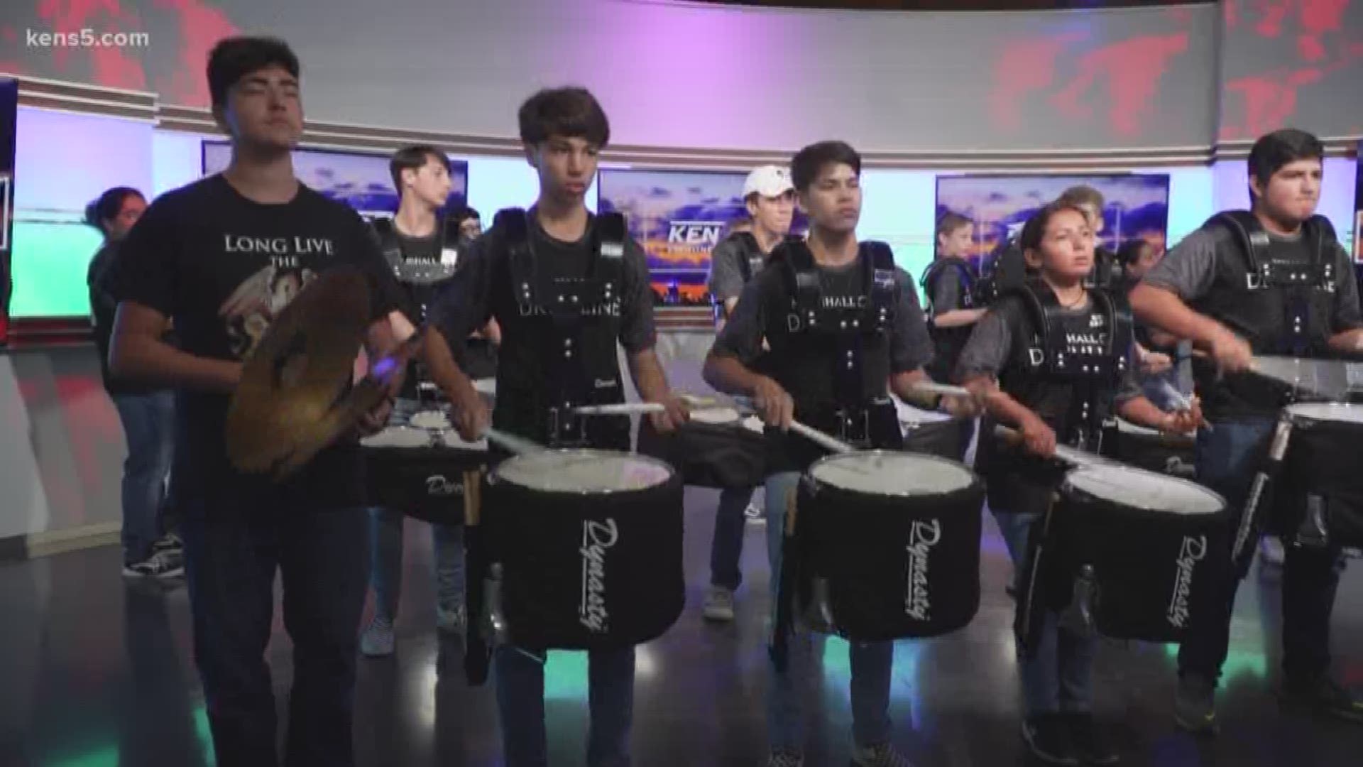 Marshall HS's drumline stops by the KENS 5 studio for Eyewitness News Saturday Morning: Back-to-School edition.