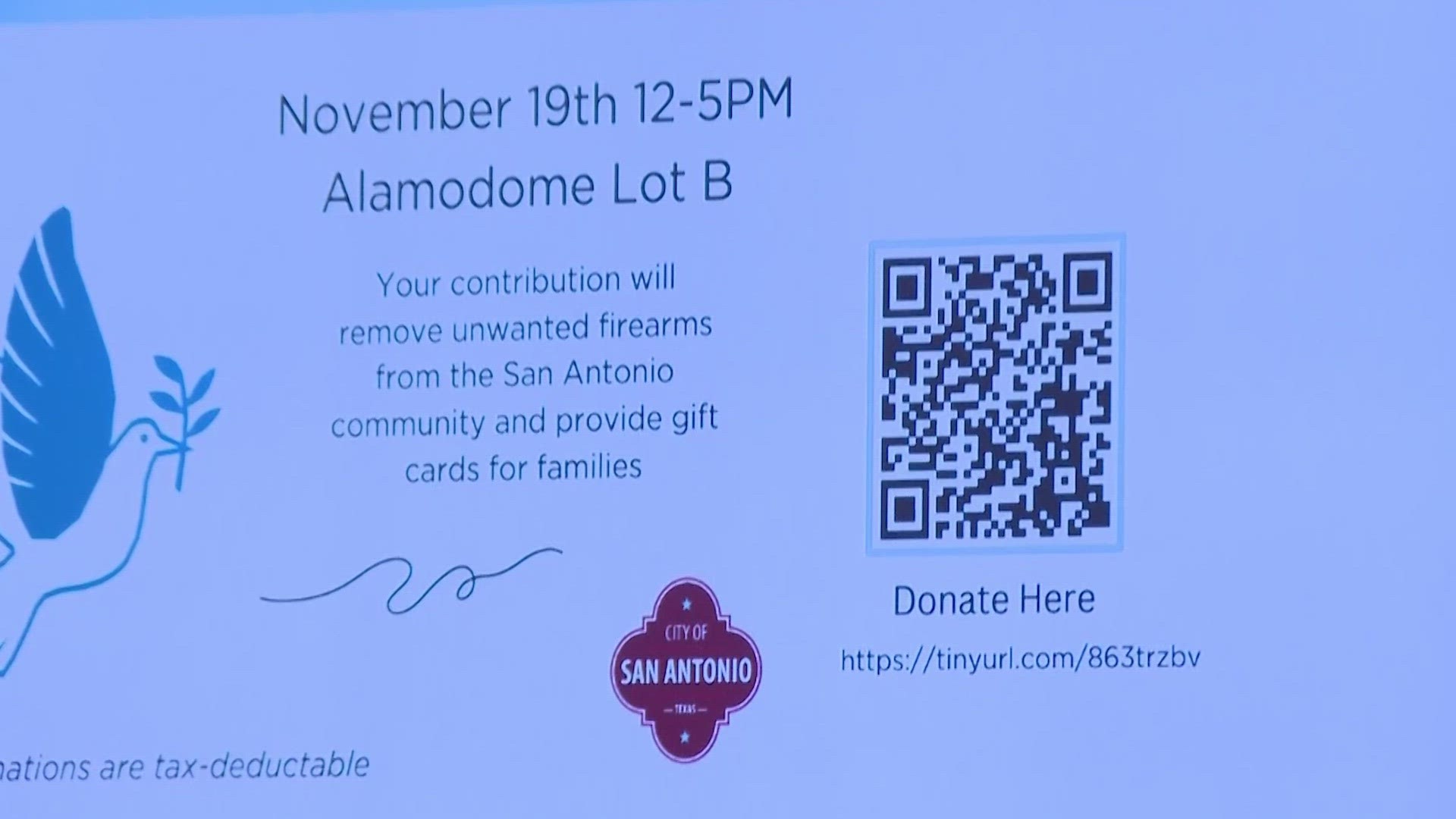 The event will allow anyone in San Antonio with a gun to safely exchange the firearm for a gift card.