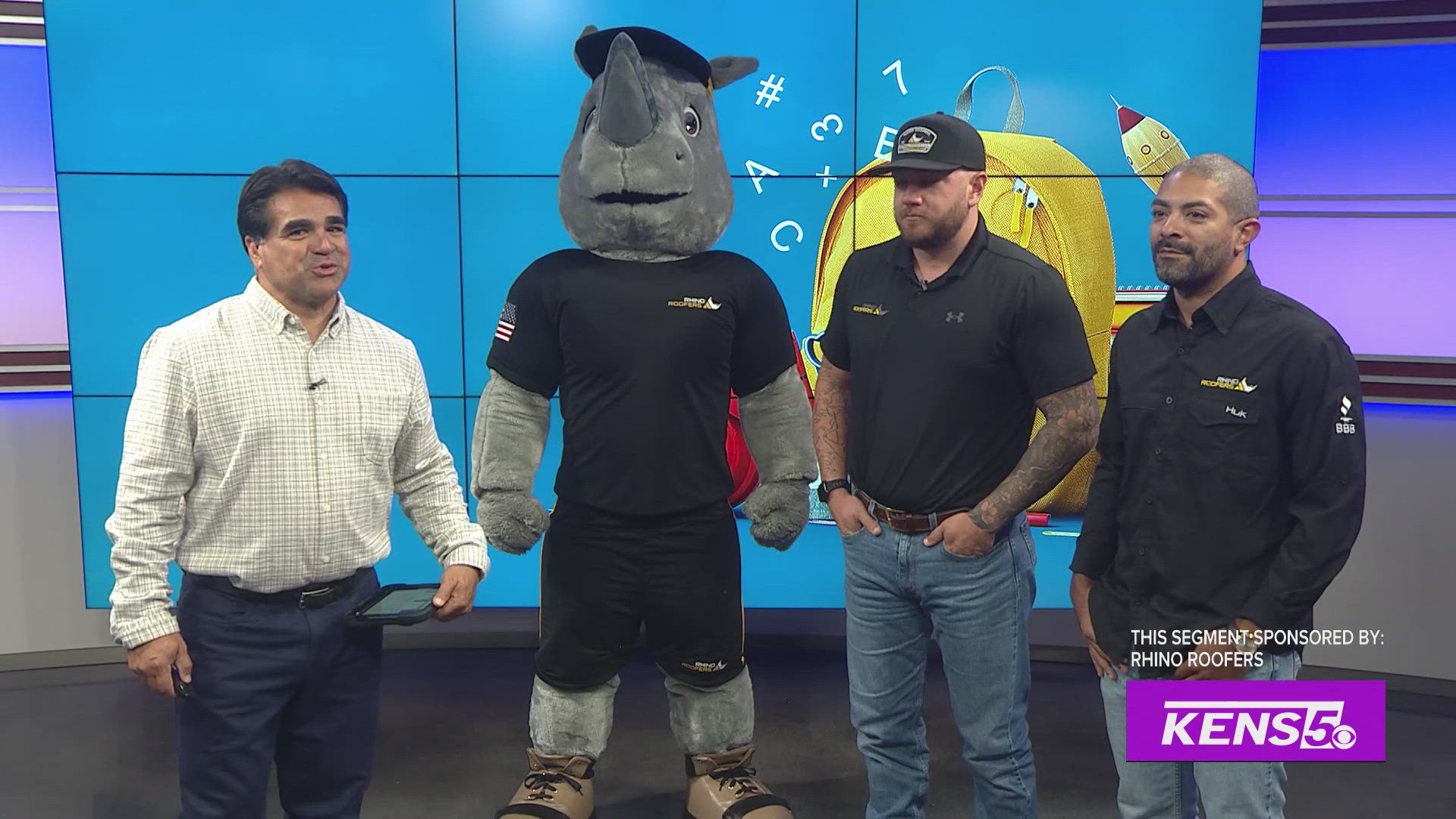 As the new school year approaches many students are in need of school supplies and rhino roofers has decided to partner with kens 5 and the stuff the bus initiative.