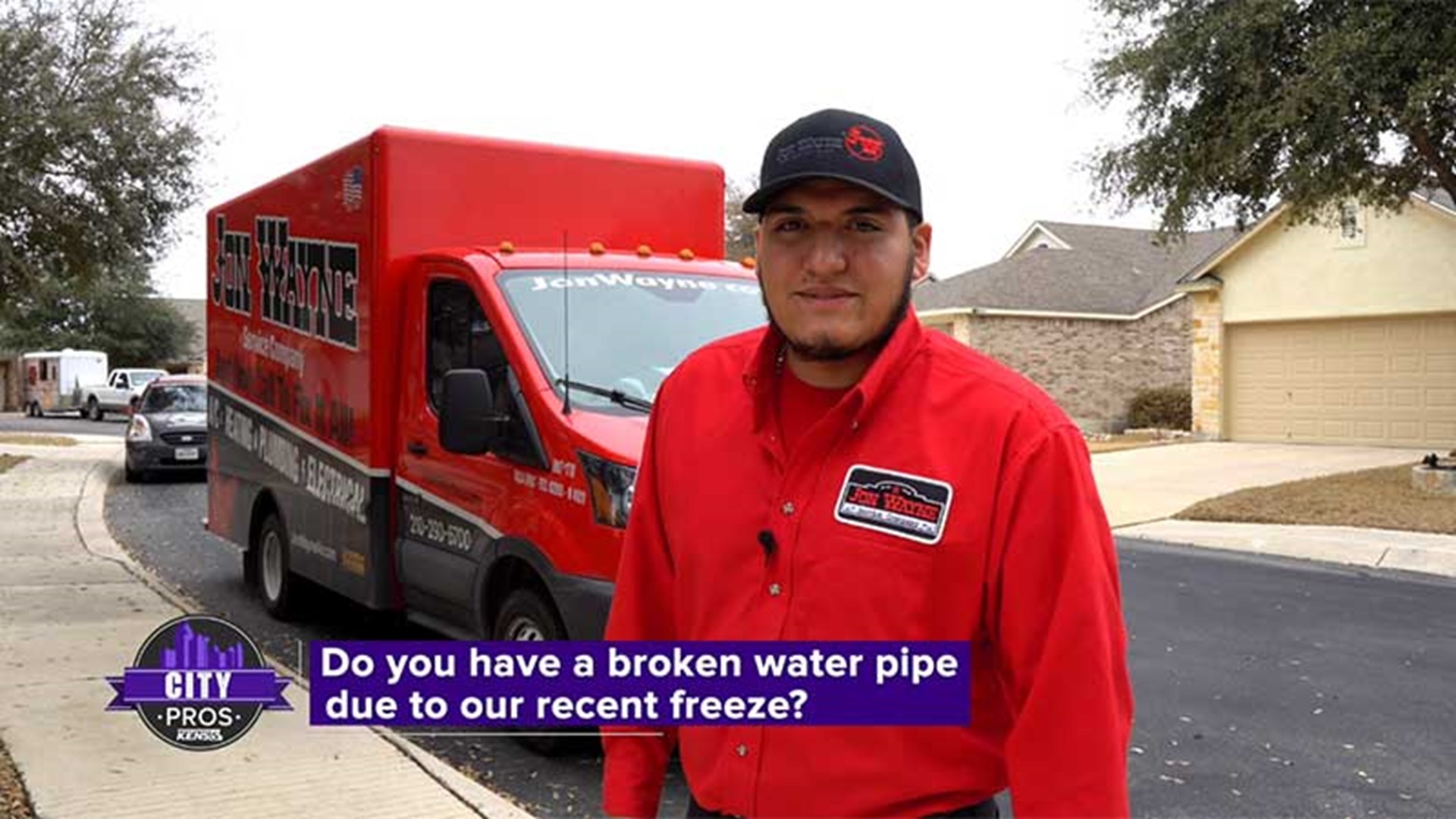 Jon Wayne can make repairs to broken pipes to get you back on the water supply.