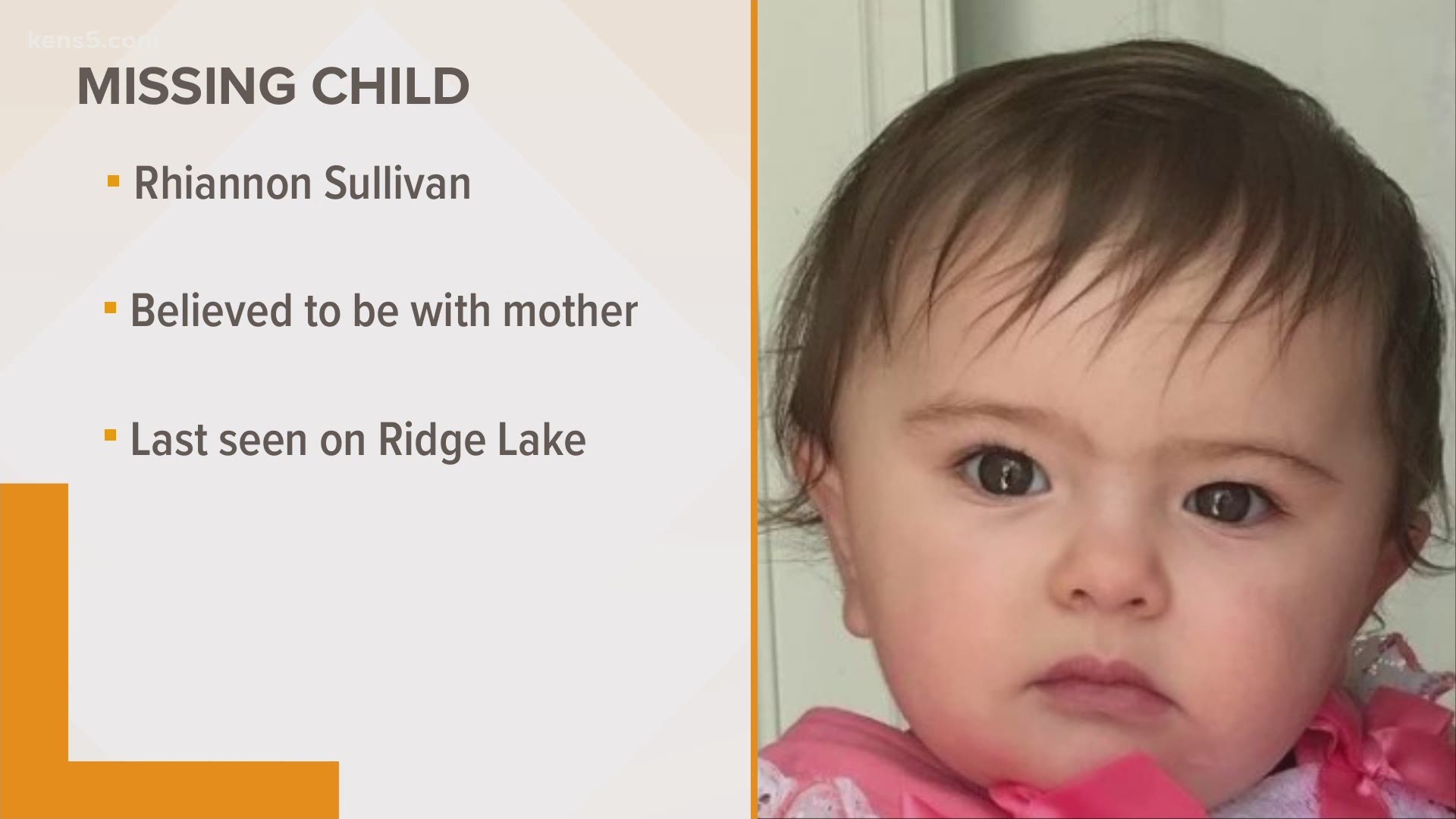 Have you seen her? The San Antonio Police Department is asking for your help finding 10-month-old Rhiannon Sullivan.