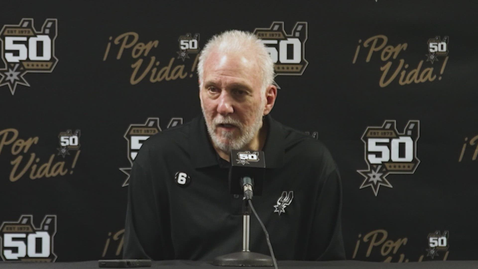 "Anybody that has observed the Spurs over a very long period of time knows that an accusation like this would be taken very seriously," Popovich said in part.