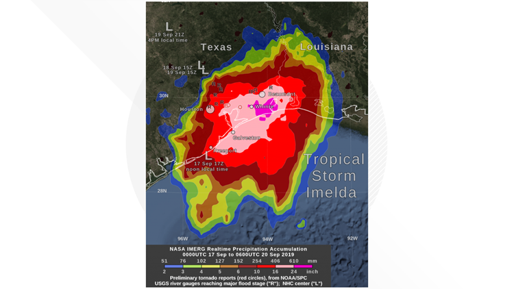 Tropical Storm Imelda rainfall