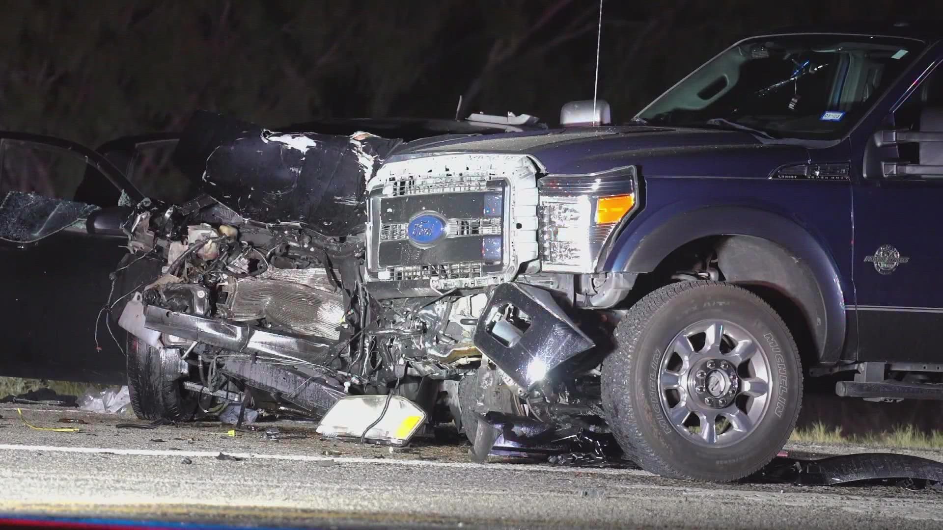 First wreck happened last night when an off-duty Bexar County Sheriff's Deputy was involved in a head-on collision.