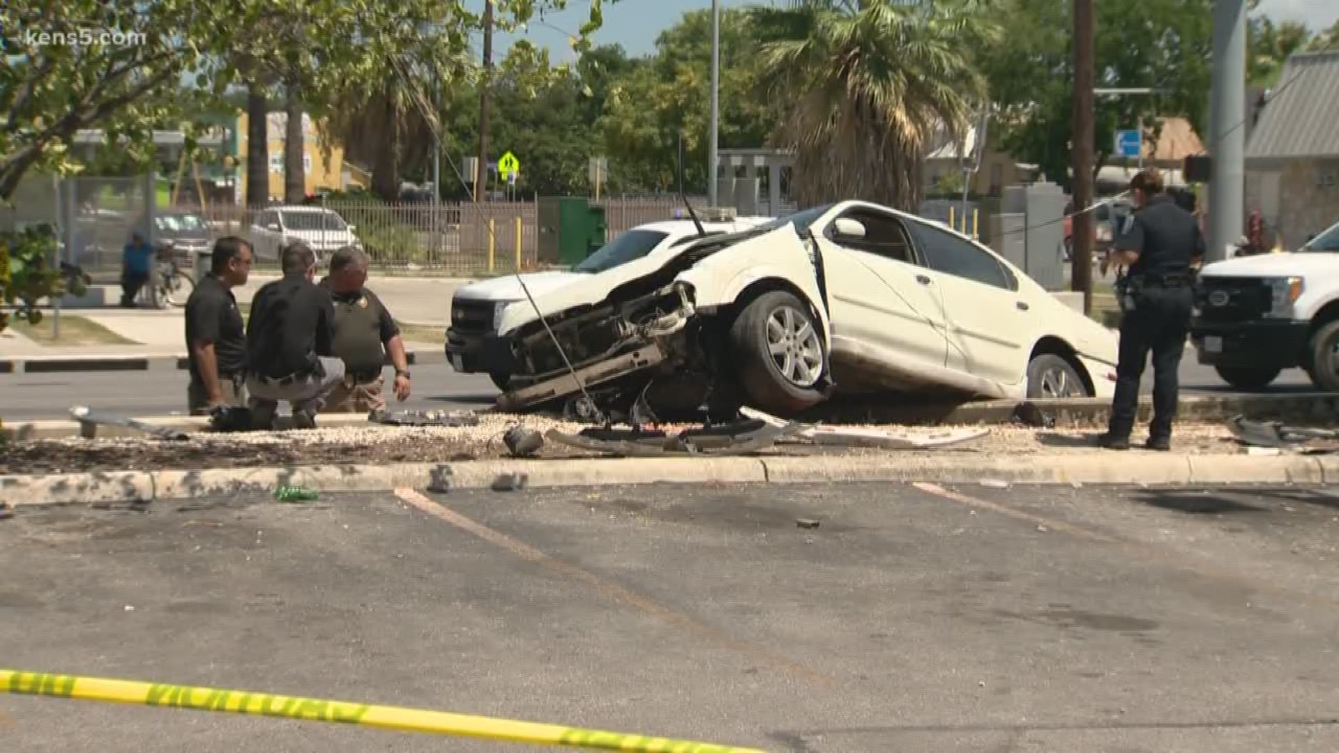 Four people are fighting for their lives after a driver lost control of his car and plowed through a VIA bus stop. Eyewitness News reporter Sue Calberg is live at the corner of Culebra and Zarzamora.