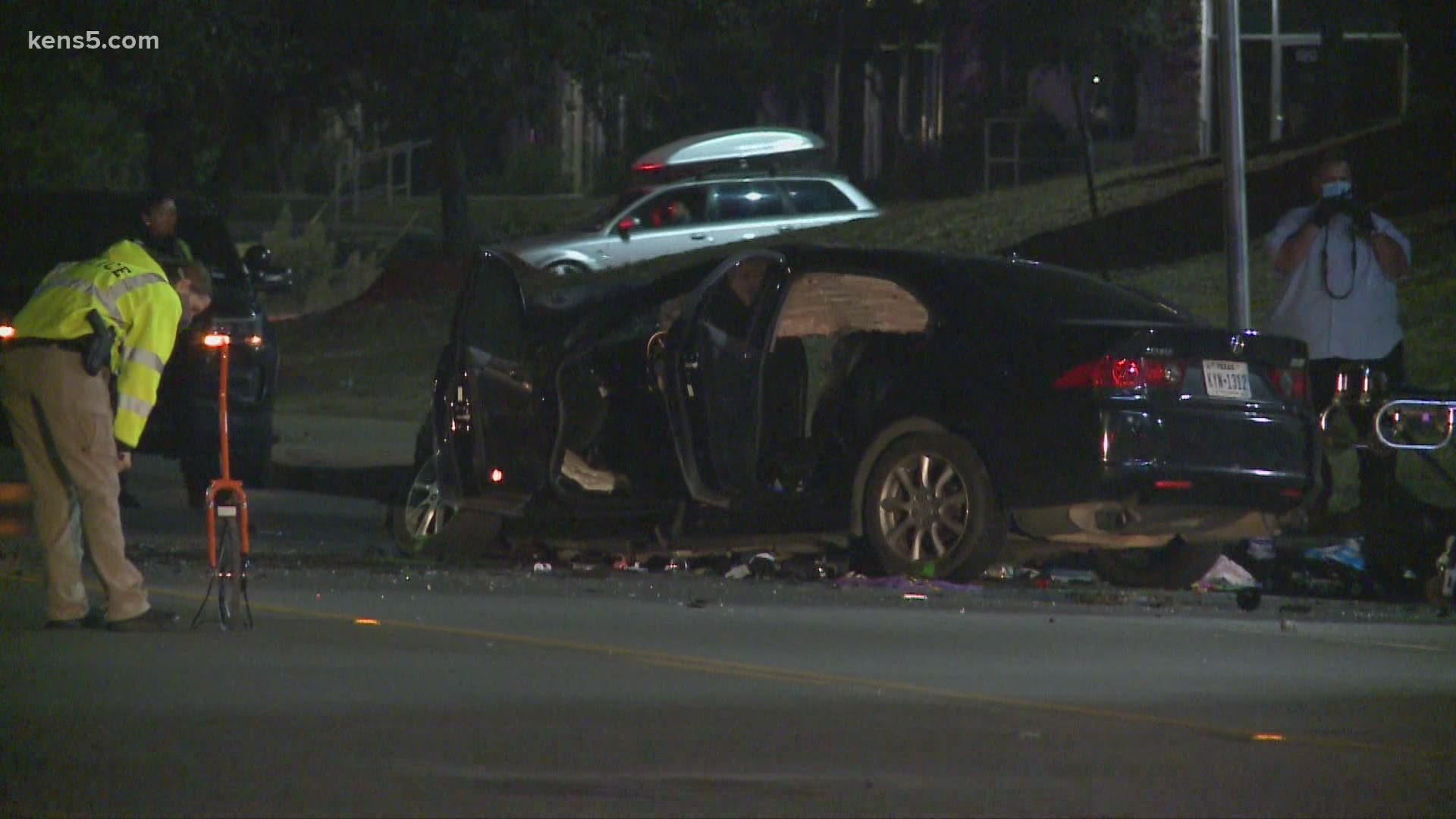 Witnesses told police a male driver was speeding around 80 to 90 mph eastbound on De Zavala Road.