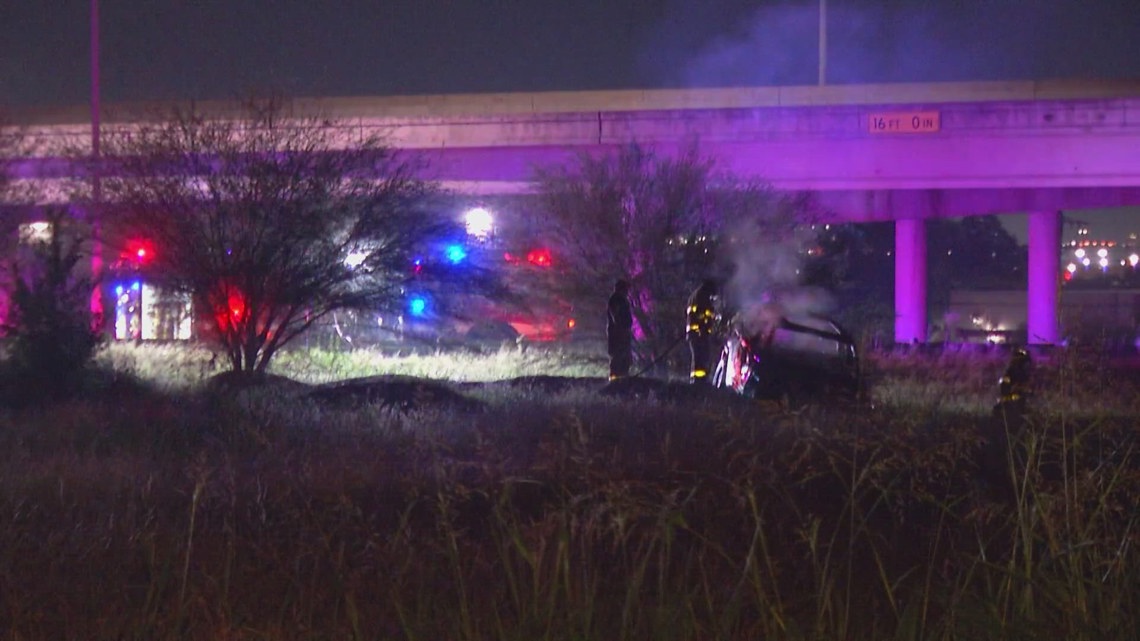 Person found inside burning car north of downtown | kens5.com