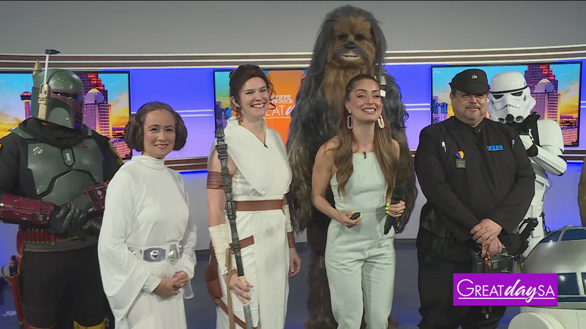 Star Wars Society of San Antonio visits from a galaxy far away for Star Wars Day.