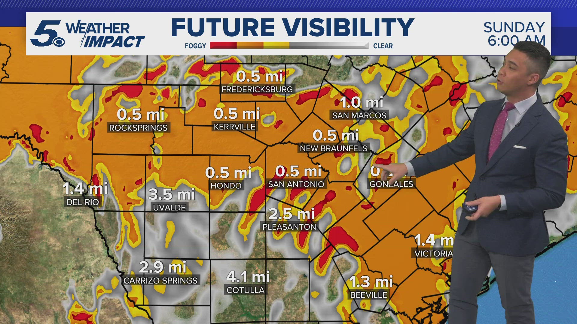 Drive carefully! The day will be mostly cloudy with a few breaks in the sky into the afternoon. This will boost temperatures into the upper-70s.