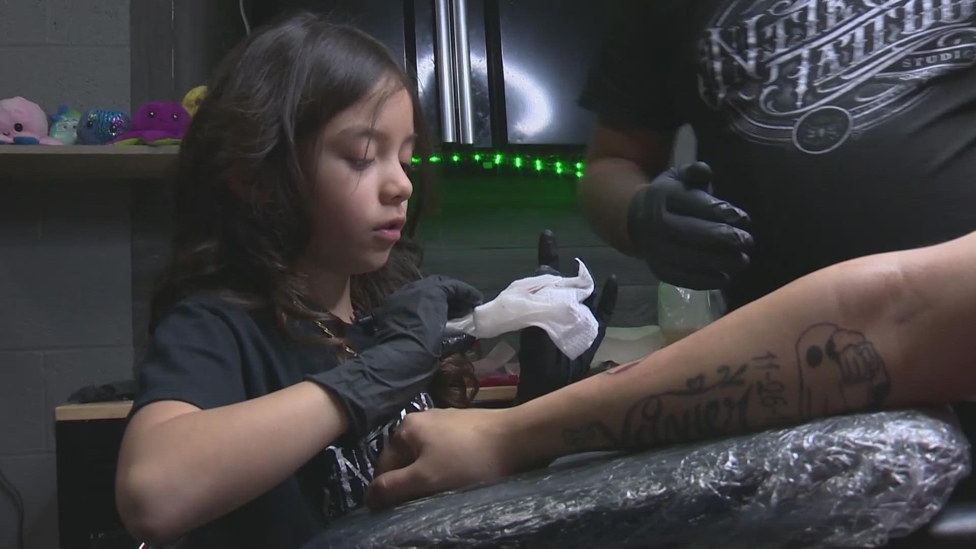 Athena Castillo's love for art turned into a passion for tattooing, and she's good!