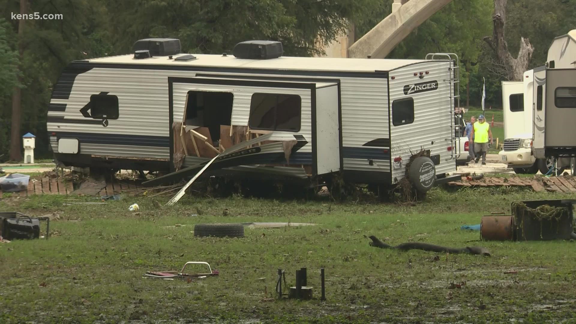 Several RV park residents spent Thursday cleaning up the damage and being thankful it wasn't worse.