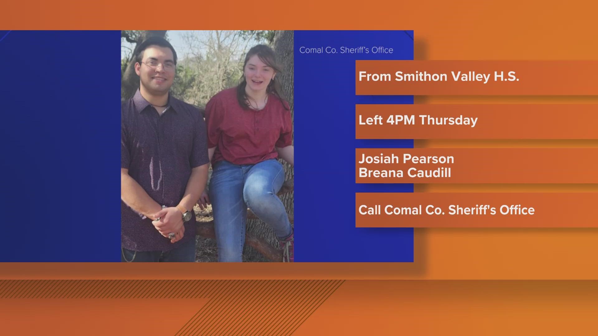 Two teens were last seen leaving Smithson Valley High School on Thursday around 4 p.m.