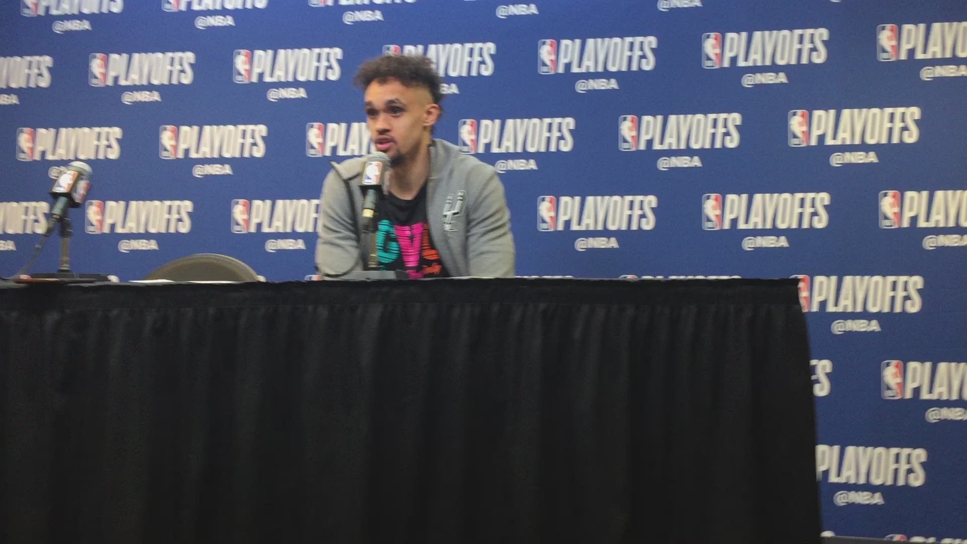 Spurs point guard Derrick White talks about his performance in Game 3