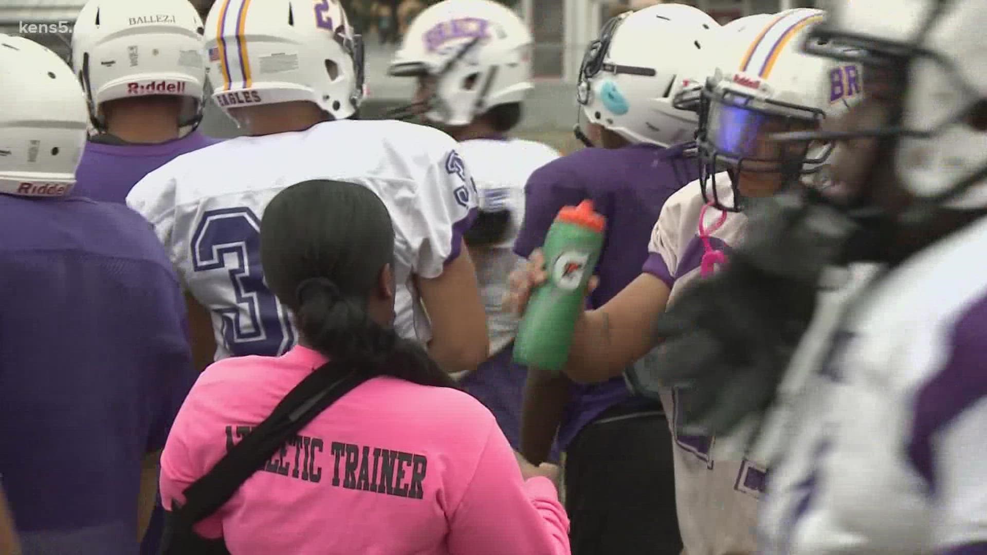 Student trainers at Brackenridge High School are in one of ten programs vying for San Antonio's top athletic trainer program of the year.