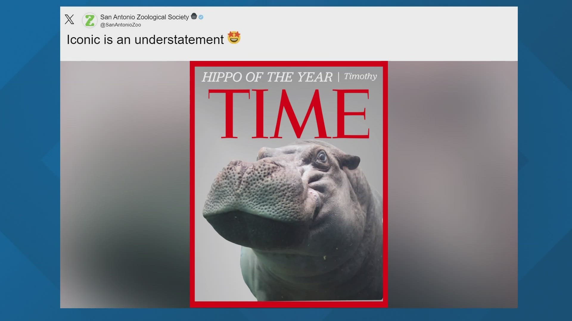 They featured Timothy's face on the cover of Times Magazine in a viral post.