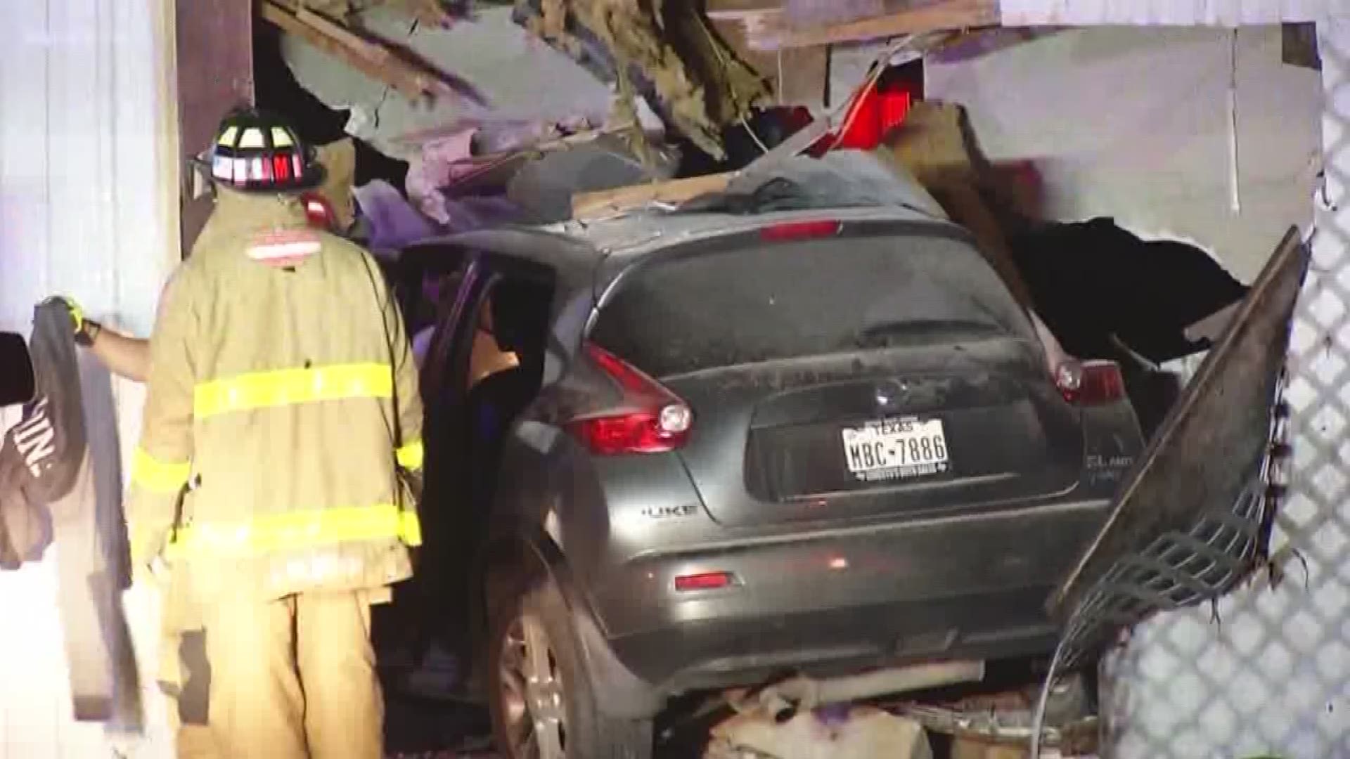 A driver plowed into a local church overnight, leaving their car and a big mess behind.