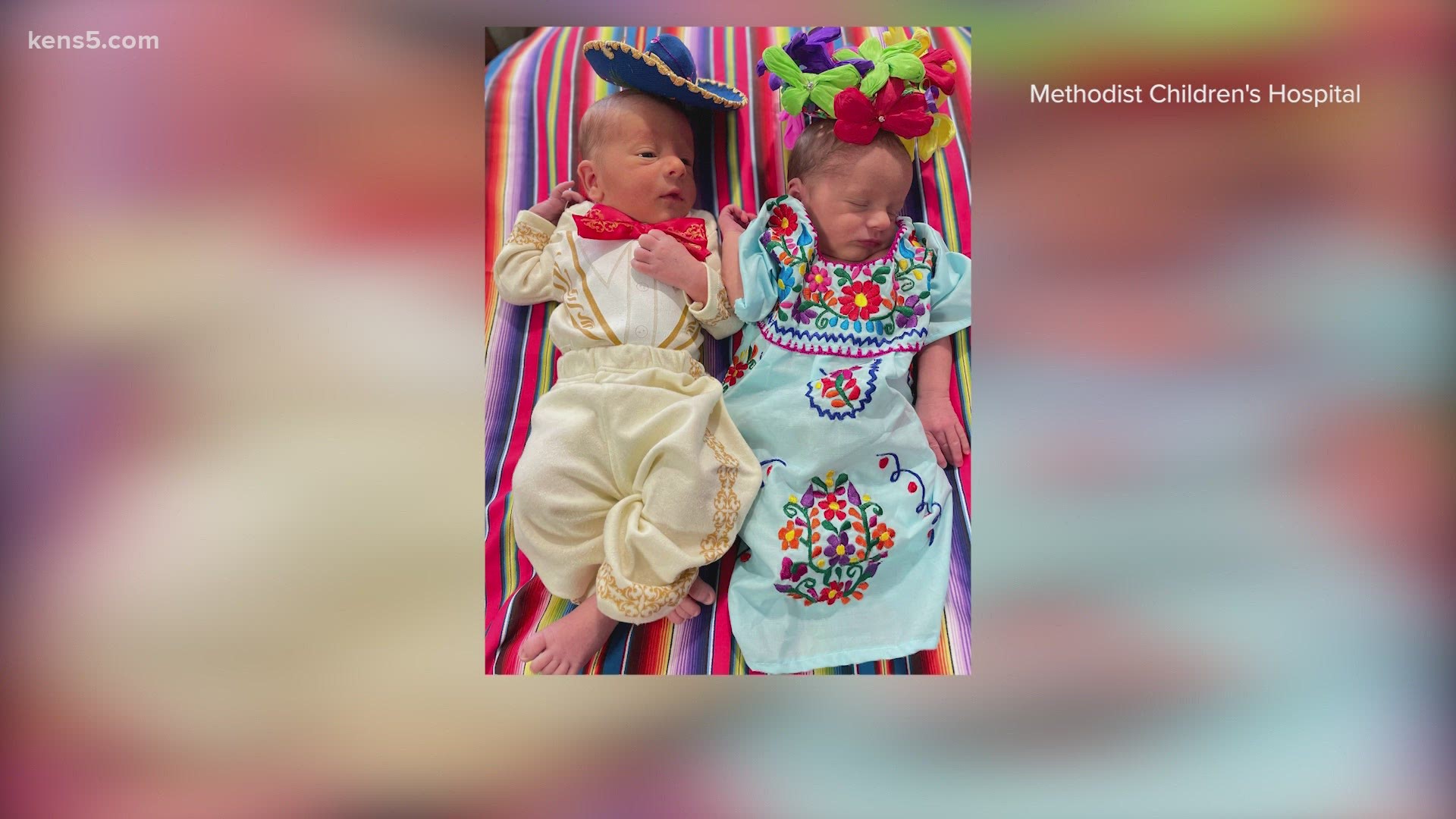 The sweet little duo was born at Methodist Children's Hospital right before Fiesta kicks off in the Alamo City.