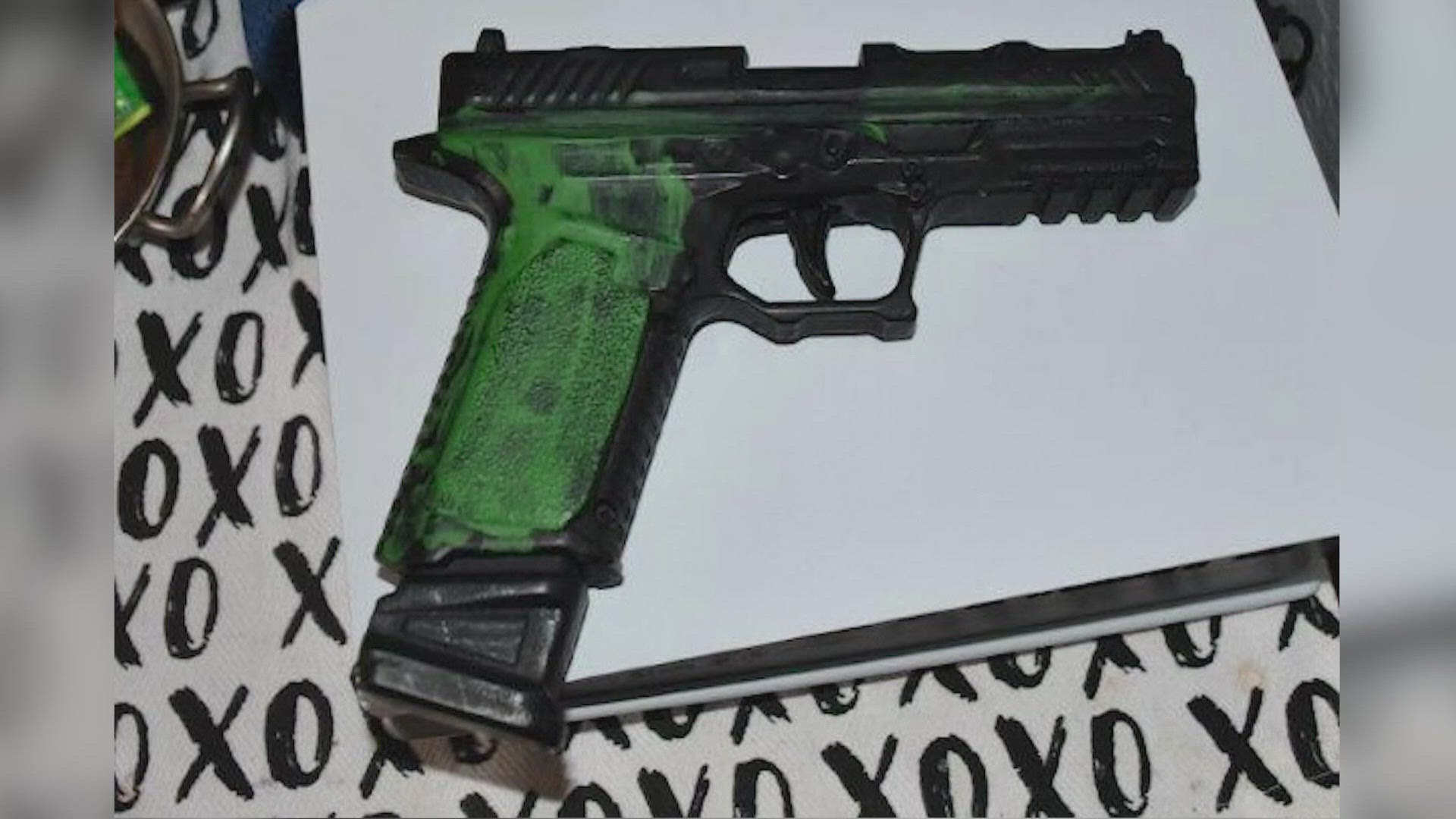 During the search authorities uncovered several items including a modified handgun.