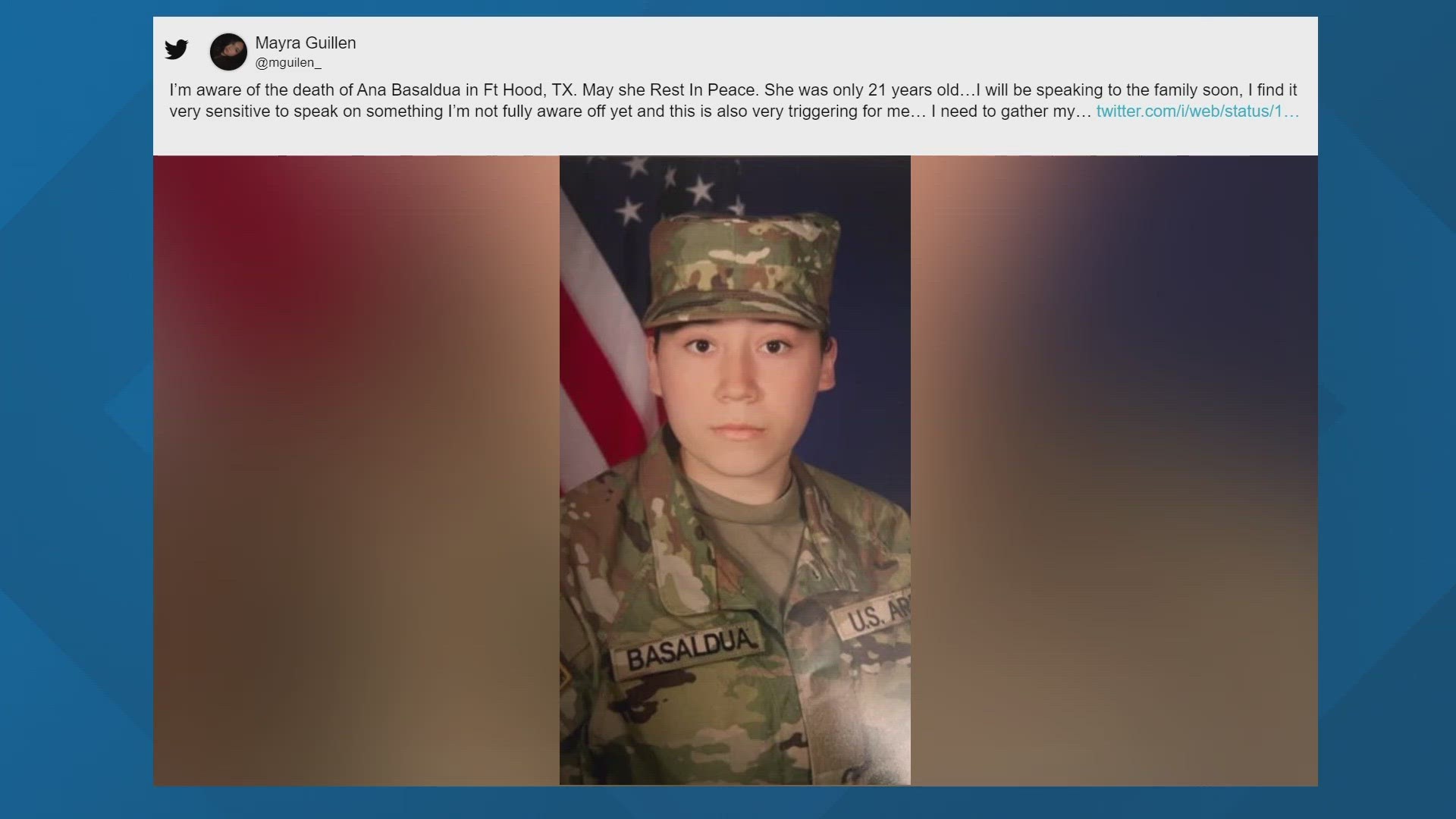 Pvt. Ana Basaldua Ruiz's family says that her death is being investigated as a suicide.