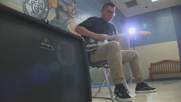 Playing 'the blues' leads middle school musician to a happy place | Kids Who Make SA Great
