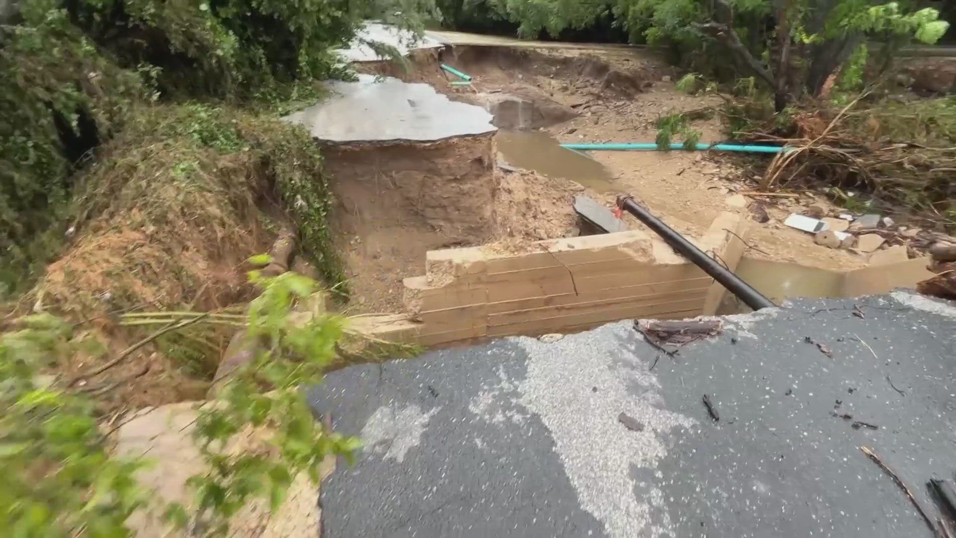 Historic Arcadia Loop Bridge on Goat Creek severely damaged in flood ...